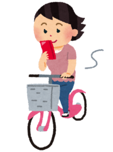 道路上での「ながらスマホ」の危険性